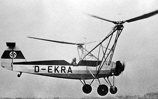 <span class="mw-page-title-main">Focke-Wulf Fw 61</span> First practical, functional helicopter, first flown in 1936