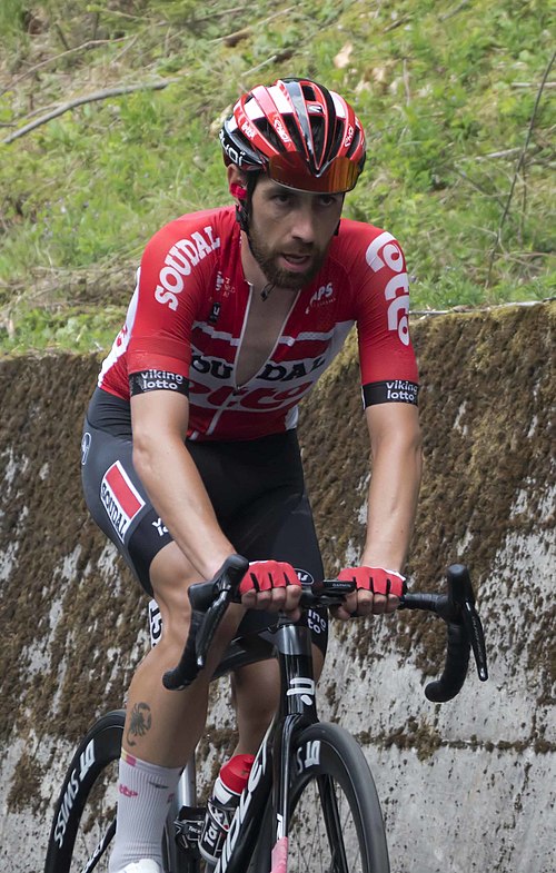 De Gendt at the 2022 Giro d'Italia, where he won the eighth stage