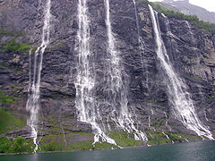 A closer look on waterfalls at Geirangerfjord