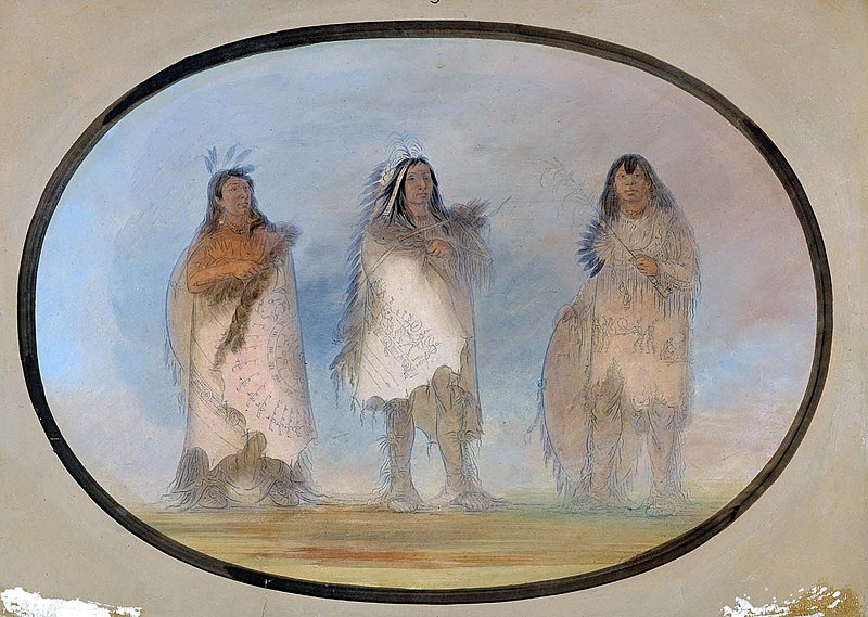 File:George Catlin - Little Bear, Steep Wind, The Dog, Three Distinguished Warriors of the Sioux Tribe - 1985.66.362,054 - Smithsonian American Art Museum.jpg