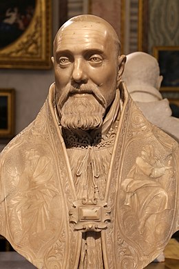 Bust of Pope Urban VIII (attributed to Gian Lorenzo Bernini). Gianlorenzo bernini, busto di papa urbano VIII, bronzo, 1623 (roma, san lorenzo in fonte) 02.jpg