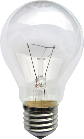 <span class="mw-page-title-main">Incandescent light bulb</span> Electric light bulb with a resistively heated wire filament