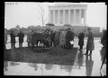 Grace Coolidge, tree planting near Lincoln Memorial, Washington, D.C. LCCN2016886933.tif