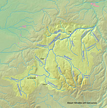 Карта бассейна реки