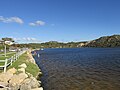 Moore River looking east from the town foreshore, Guilderton, Western Australia