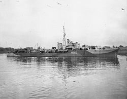 HMS Roebuck kesäkuussa 1943