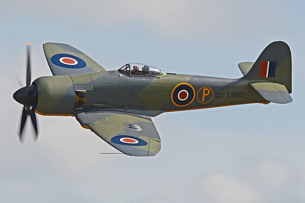 Hawker Sea Fury FB.11, the type used by 767 NAS for DLCO training