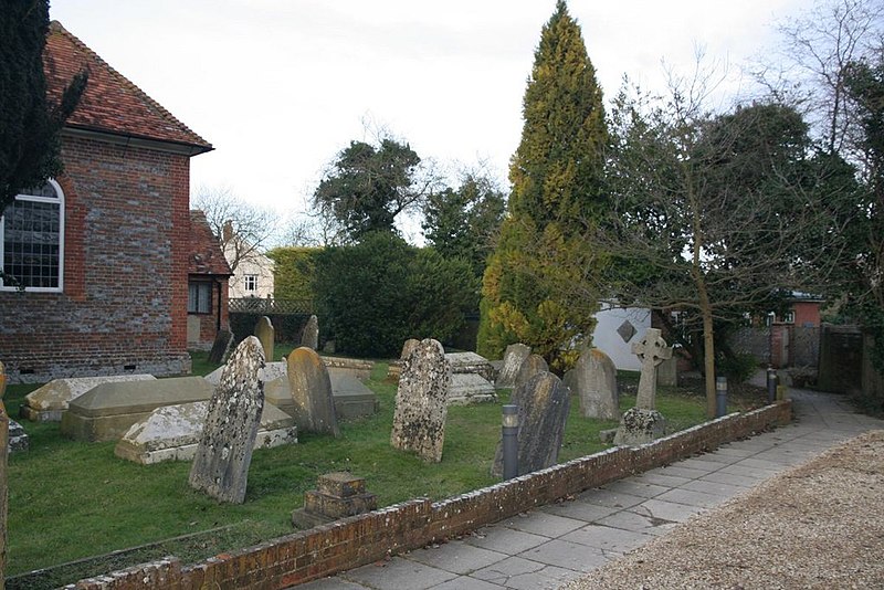 File:Headstones by the path - geograph.org.uk - 1705686.jpg