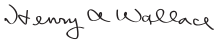 Henry A Wallace Signature.svg