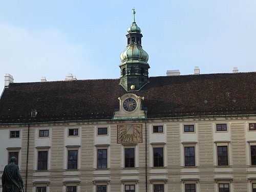 Horloge Amalienburg, Vienne, Autriche.