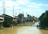 Slums am Rand von Phnom Penh