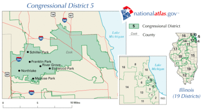 Illinois's 5th congressional district in 2010 IL05 109.gif