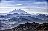 Vista del Illimani desde la Zona Sur de La Paz