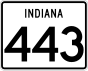 Markierung der State Road 443