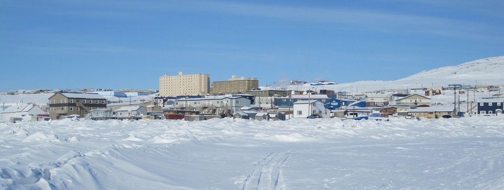 Skyline of Downtown, the central business district of Iqaluit. Iqaluit skyline.jpg