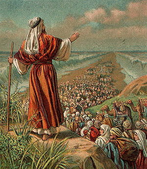 Bibel Altes Testament Moses teilt das rote Meer Auszug aus Ägypten