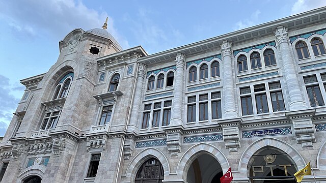 The Grand Post Office in Sirkeci, Istanbul, is considered to be the first building built in the Turkish Neoclassical style