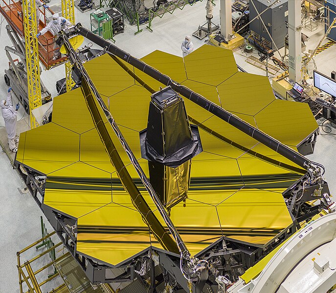 File:JWST's Golden Mirror Revealed (26629435941).jpg