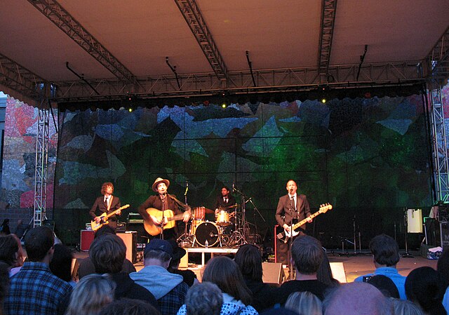 The band performing at Bumbershoot in Seattle, Washington on August 31, 2008.