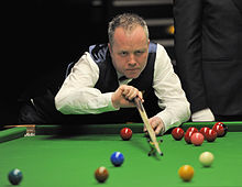 John Higgins (pictured) recovered from a 1-3 deficit to beat Matthew Selt 4-3, winning the deciding frame on the colours. John Higgins at Snooker German Masters (Martin Rulsch) 2014-01-29 13.jpg