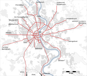 Imagine ilustrativă a articolului Metrou ușor din Köln