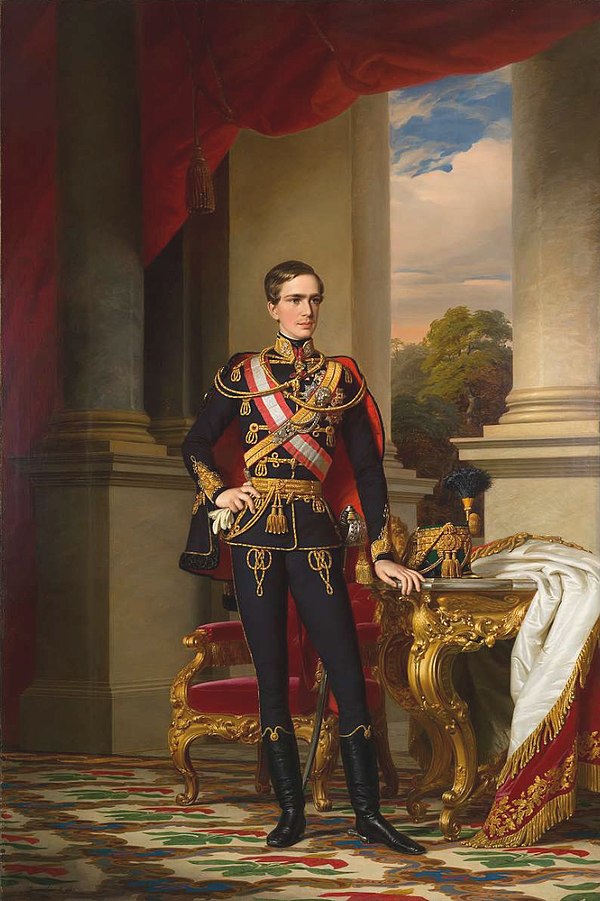 The young emperor Franz Joseph in Hungarian uniform (1853, by Miklós Barabás)