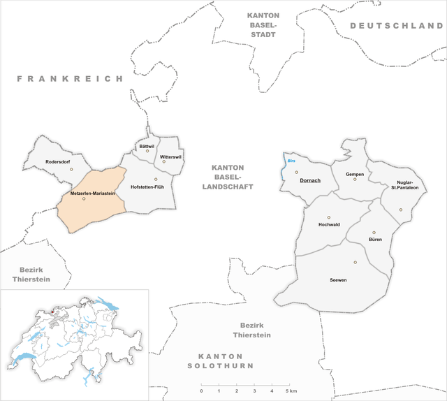 Metzerlen-Mariastein - Localizazion