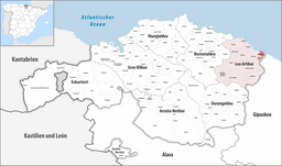 Kommunens läge i provinsen Biscaya