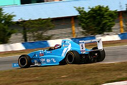 Jim Ka To, driving for FRD, on his way to winning the 2008 Asian Formula Renault Challenge title. Kato 2008.jpg