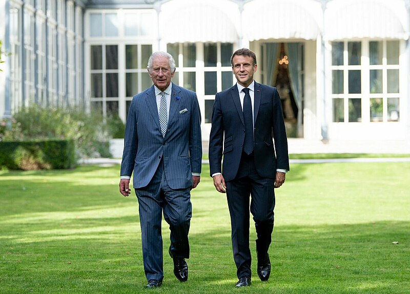 File:King Charles III and Emmanuel Macron at British Embassy Paris (cropped).jpg