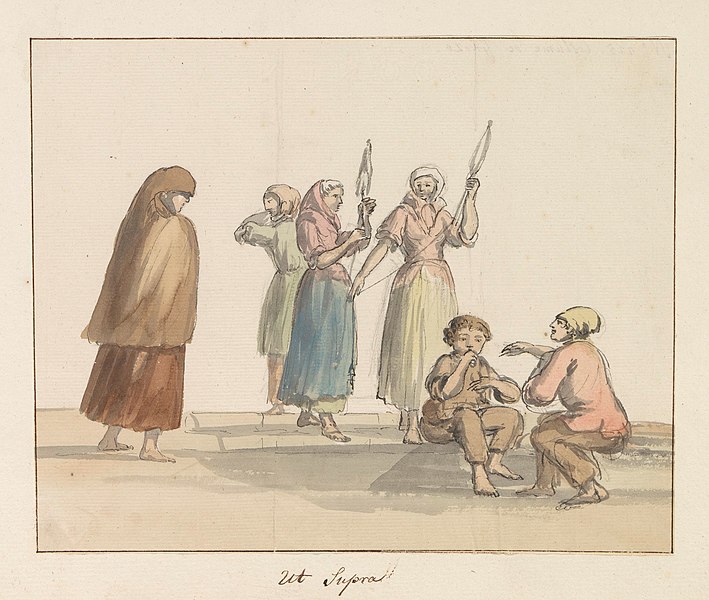 File:Klederdrachten van eiland Gozo Costume de Ghozo (titel op object) Voyage en Italie, en Sicile et à Malte - 1778 (serietitel), RP-T-00-494-19C.jpg