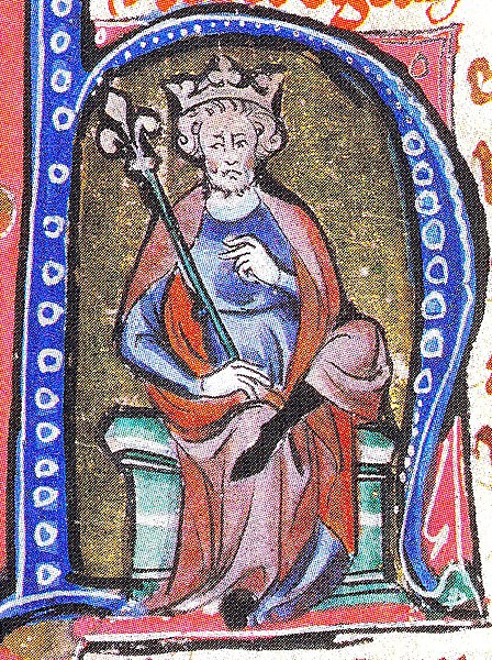 Cnut from a medieval illuminated manuscript