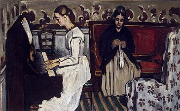 Post-Impressionism: The Overture to Tannhauser: The Artist's Mother and Sister by Paul Cézanne (1868)