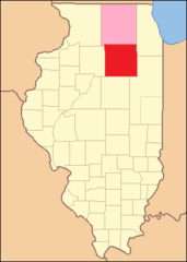 LaSalle County from the time of its creation to 1836, including a large tract of unorganized territory temporarily attached to it.[5]