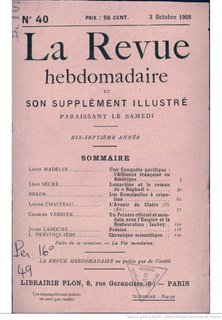 <i>La Revue hebdomadaire</i>