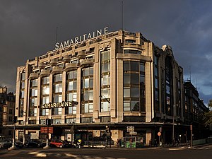 Le magasin 2, à l'angle du quai du Louvre et de la rue de la Monnaie.