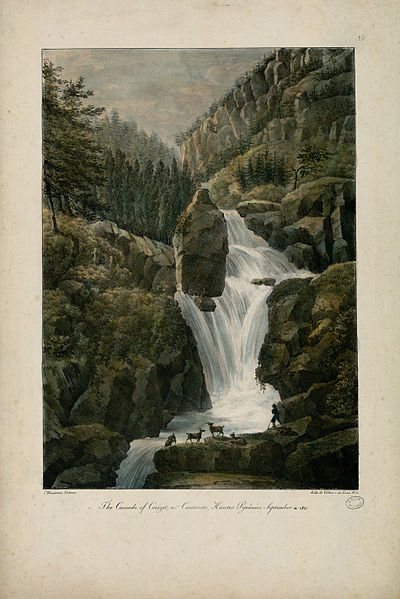 File:La cascade du Cerizet, près de Cauterets, Hautes-Pyrénées. 14 septembre 1821 The Cascade of Cerizet, near Cauterets, Hautes Pyrénées. September 14 1821 - Fonds Ancely - B315556101 A COLSTON 015.jpg