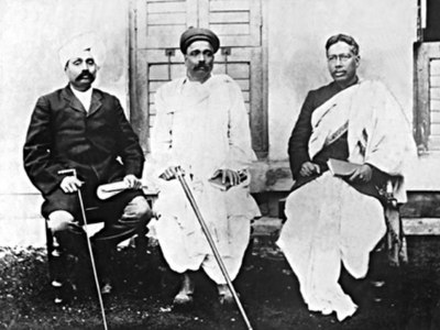 Lala Lajpat Rai of Punjab, Bal Gangadhar Tilak (middle) of Maharashtra, and Bipin Chandra Pal of Bengal, the triumvirate were popularly known as Lal B