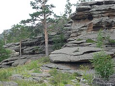 Rock formation in the Bajanaul Mountains