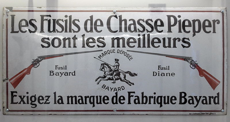 File:Liège, Grand Curtius, panneau publicitaire de la manufacture d'armes Pieper.JPG