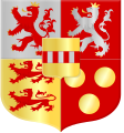 The current arms of the counts of Limburg Stirum display the arms of Berg/Limburg, Bronckhorst, Borculo, Wisch and Gemen.