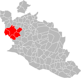 Placering af fællesskab af kommuner i Pays Reuni d'Orange