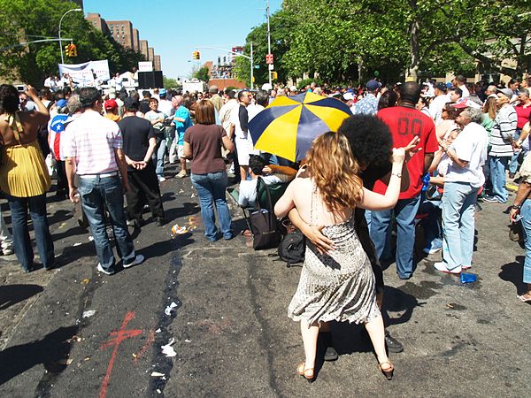 A street fair in the summer of 2008