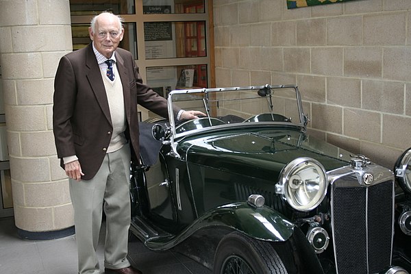 Lord Montagu with one of his classic MGs in March 2007