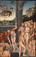 Kristus befriande själarna ur dödsriket (1530), Hallwylska museet.