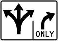 R3-H8bu Lane Use Control Sign (LTR-R)