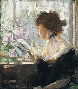 Elizabeth reading, 1897