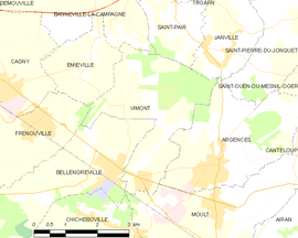 Mapa obce Vimont