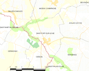Poziția localității Saint-Fort-sur-le-Né
