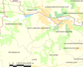 Poziția localității Saint-Lubin-des-Joncherets